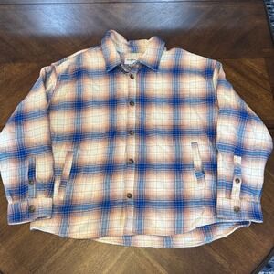 Goodfellow & Co Plaid Flannel Shirt Jacket Button Up XXL |J1